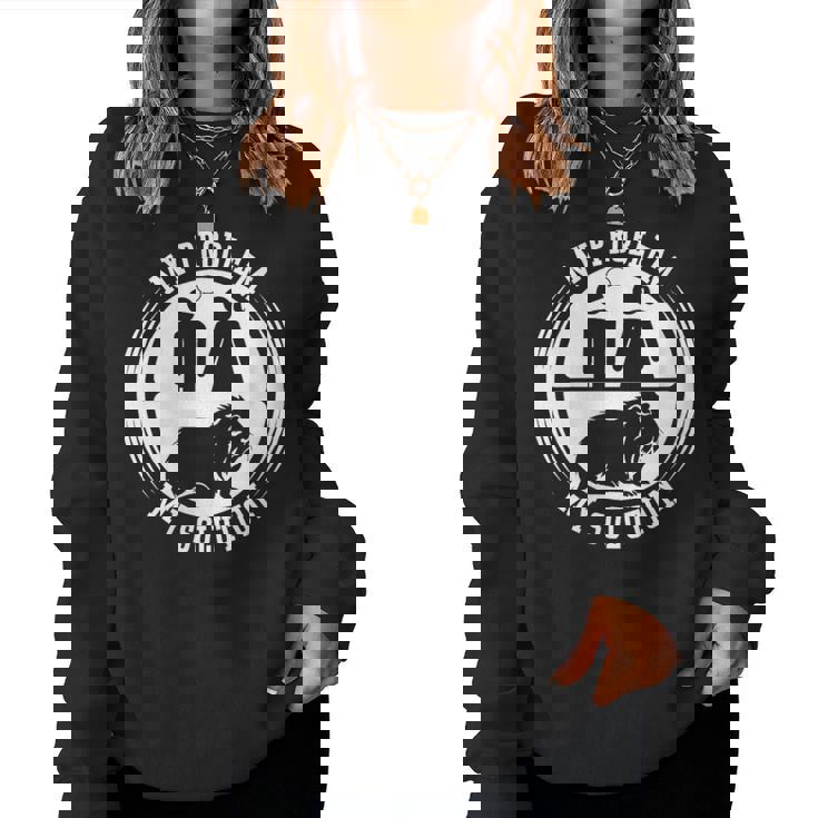 Donna Il Mio Problema Il Mio Pittogramma Mamma Criceto Proprietario Guinea Pig Amante Con Collo A Women Sweatshirt