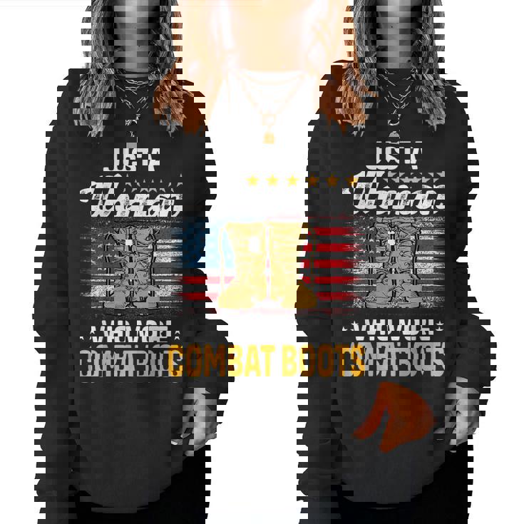 Female Veteran Boot For Veteran And Veteran Mom Women Sweatshirt