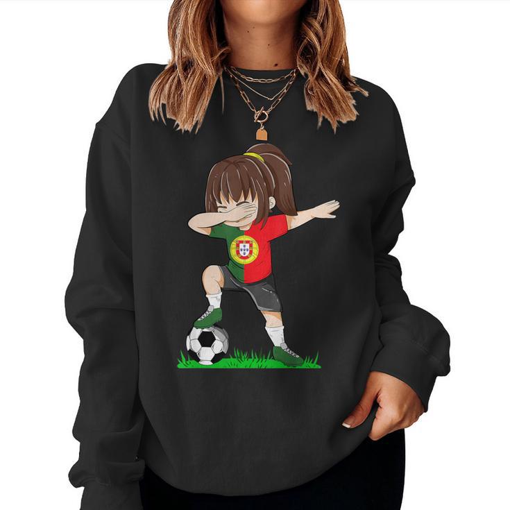 Football Portugal Jersey Portuguese Flag Football Girls Sweatshirt Frauen