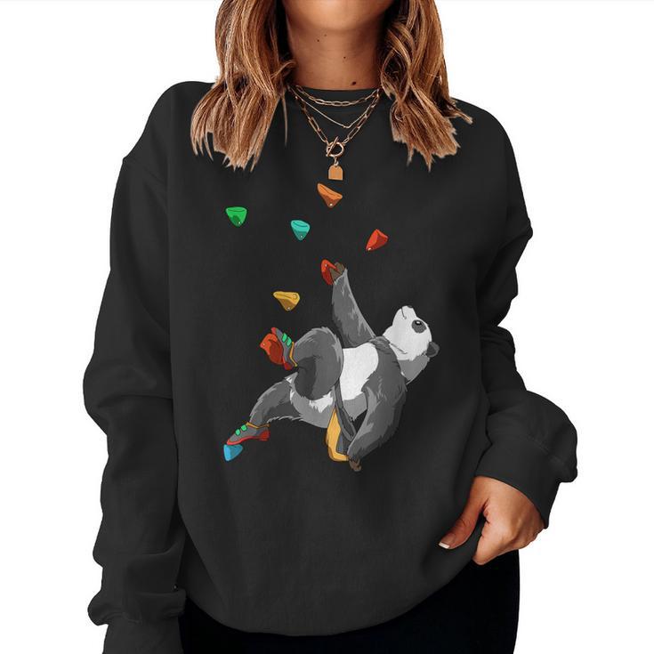 Panda Bouldering And Climbing Sweatshirt Frauen