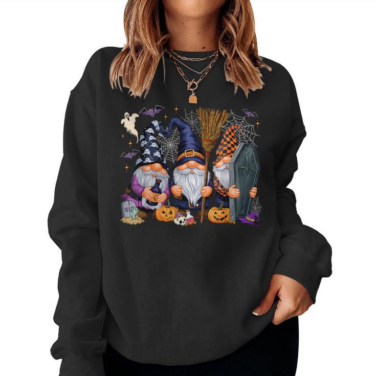 Unisex Round Neck Autumn Sweatshirt, Pumpkin Autumn-Winter store Sweatshirt and Gnome.