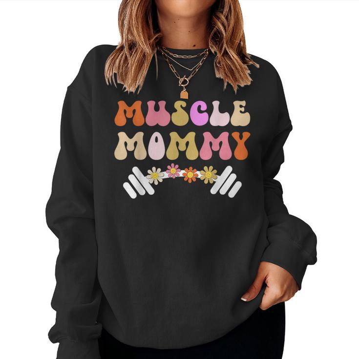 Groovy Muscle Mommy Funda Para Bomba De Gimnasio Levantamiento De Pesas Sudadera Mujer