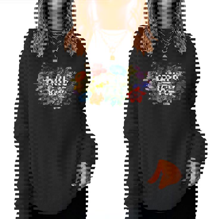 Harris Walz 2024 Floral Feminine Harris Waltz 2024 Women Sweatshirt