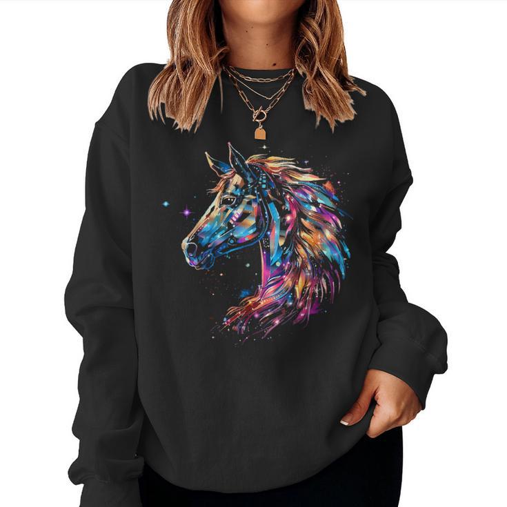 Horse Forillage Children & Horse Lovers Sweatshirt Frauen