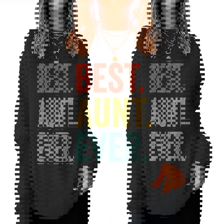 Idea De Regalo Para Tía Retrointage – Best Aunt Ever Sudadera Mujer