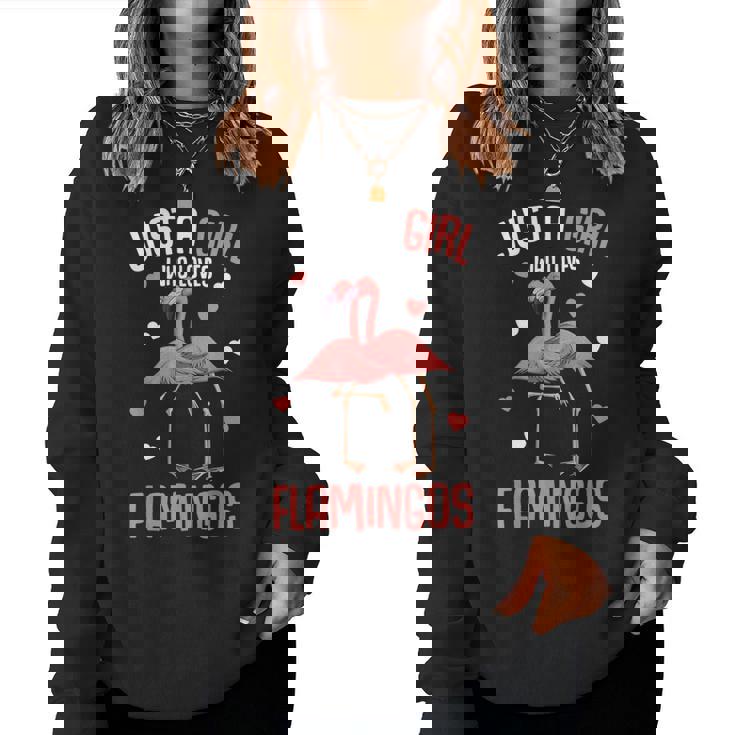 Just A Girl Who Loves Flamingos Girls Flamingo Women Sweatshirt