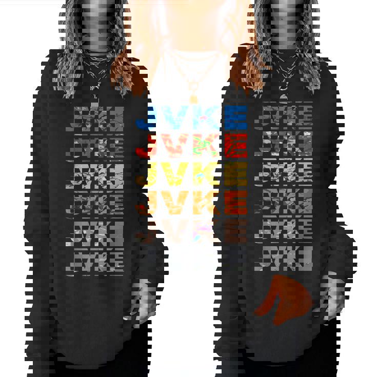 Jvke Colorful With Butterfly And Snake Vintage Retro Women Sweatshirt