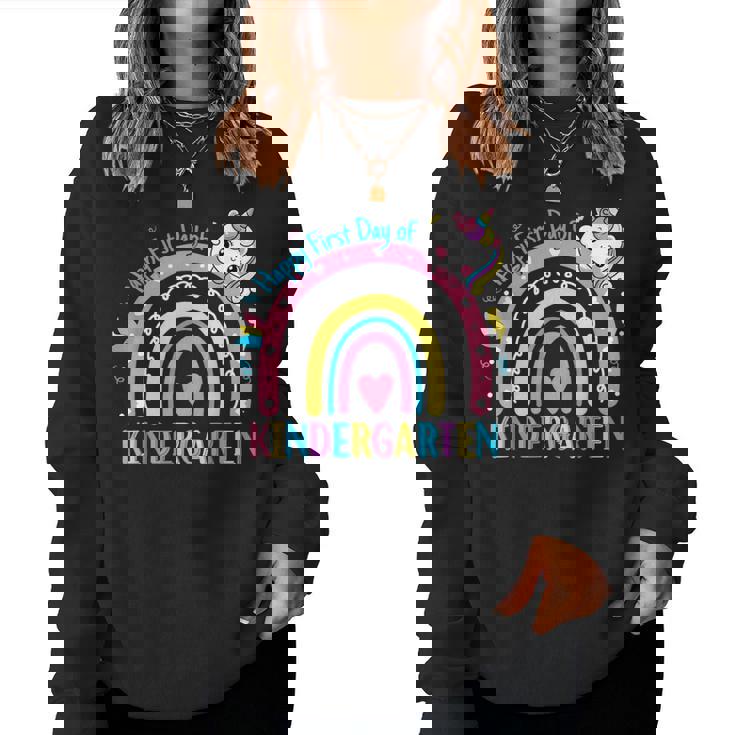 Kindergarten First Day To School Kindergarten Unicorn Girls Women Sweatshirt