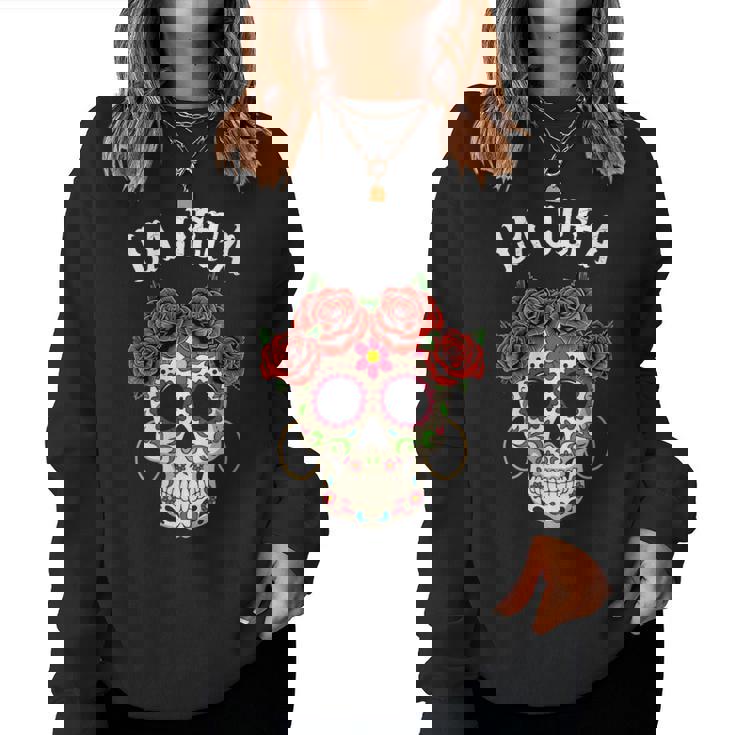 La Jefa Sugar Skullêtements Mexicain Dia De Los Muertos Dead Sweat-shirt pour femme