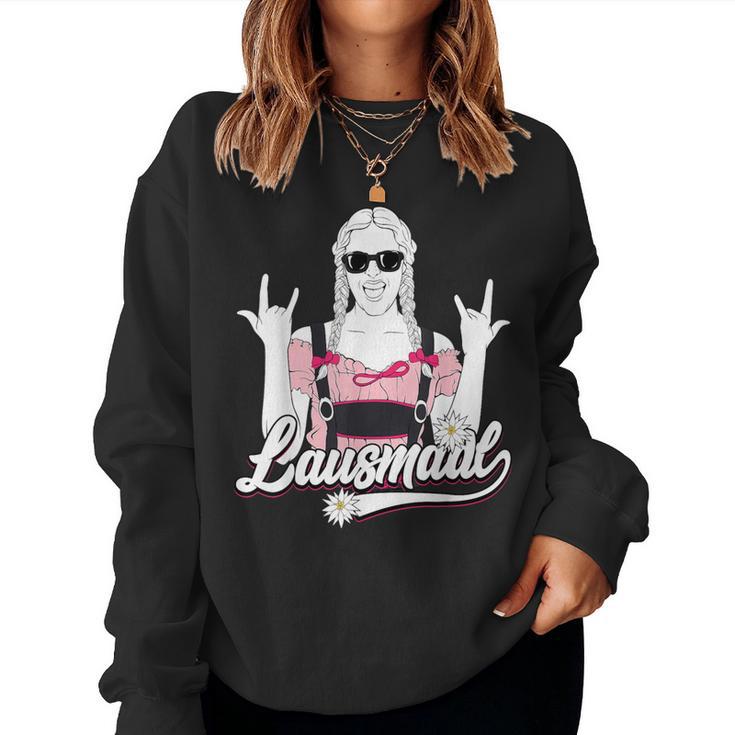 Lausmadl Dirndl Beer Women's Costume Oktoberfest Tent Festival Sweatshirt Frauen