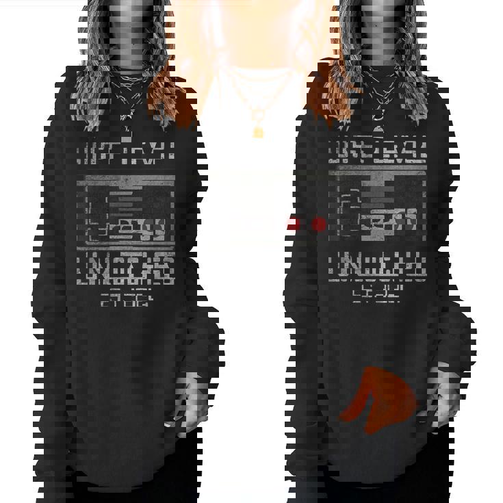 Livellamento Fino Al Livello Della Moglie Sbloccato 2024 Giocatore Appena Sposato Women Sweatshirt