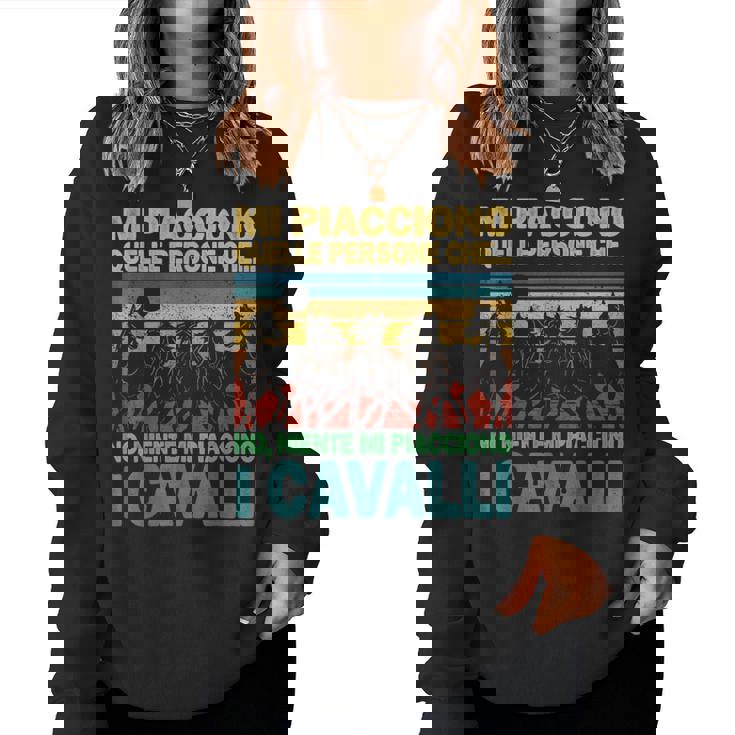 Maglia Cavallo Ragazza Equitazione Mi Piacciono I Cavalli Women Sweatshirt