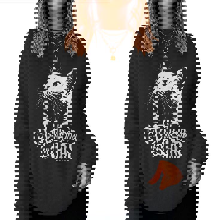 Maman Chat Cette Fille Aime Les Chats Humour Chat Sweat-shirt pour femme