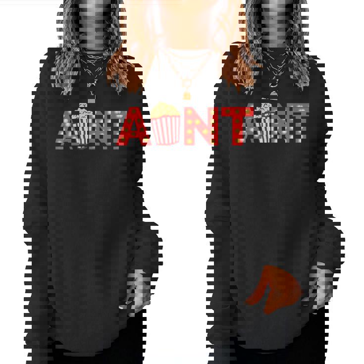 Movie Night Party Aunt Movie Theme Birthday Party Matching Women Sweatshirt