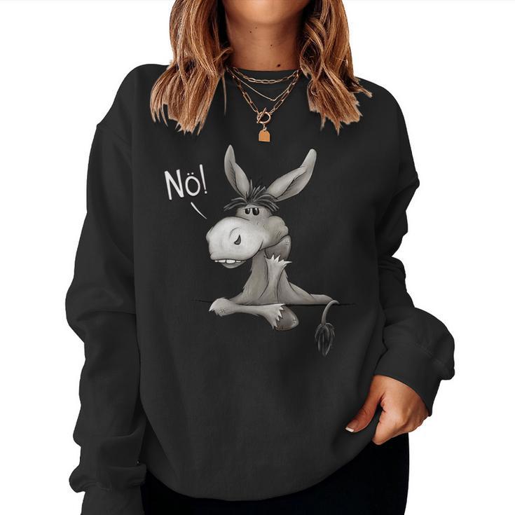 Nö Grummeliger Donkey Casual Stures Störrische Maultier Sweatshirt Frauen