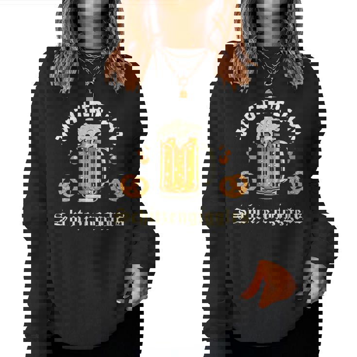 Oktoberfest Group Bachelor Party Here For Schitzengiggles Women Sweatshirt