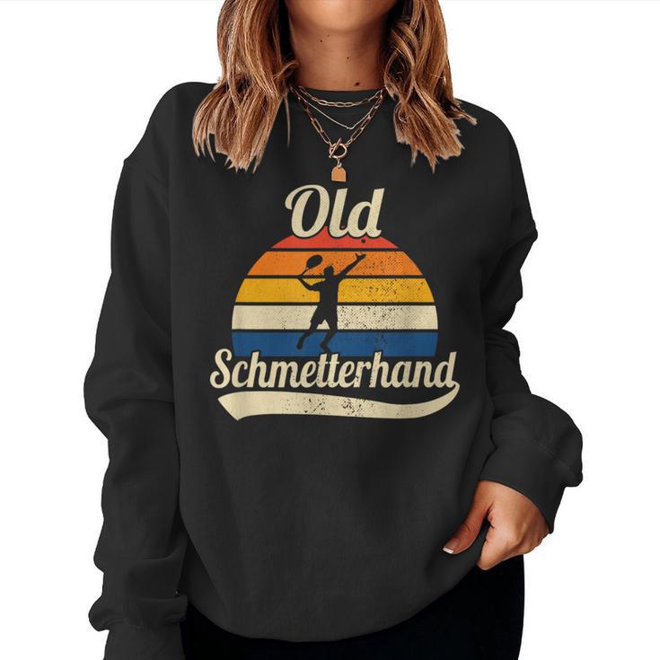 Old Butterfly Hand Retro Tennis Sweatshirt Frauen