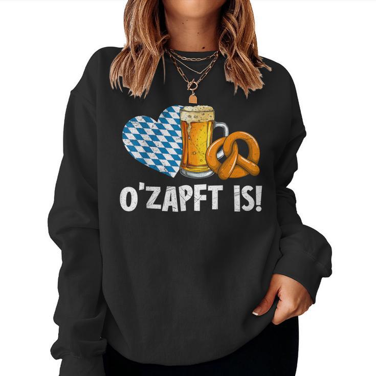 O'zapft Is Beer Drink Saying Beer Tent Sweatshirt Frauen