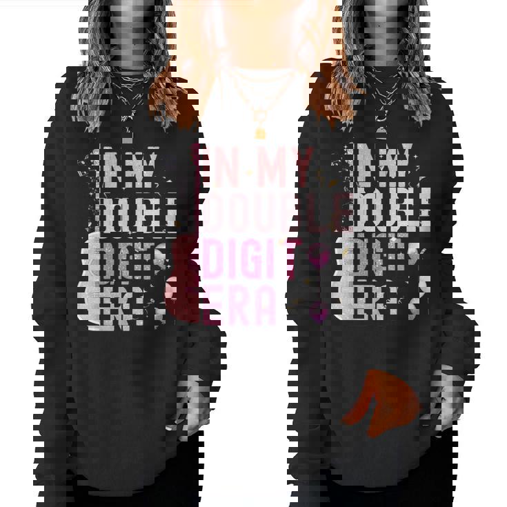 Pink In My Double Digits Era 10 Year Old 10Th Birthday Girl Women Sweatshirt