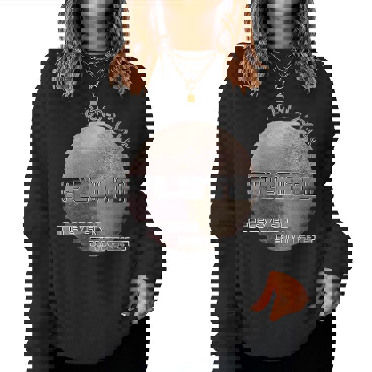 Pluton N'oublie Jamais Les Sciences Spatiales L'astronomie Hommes Et S Drôles Sweat-shirt pour femme