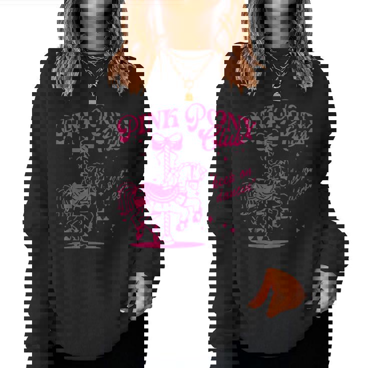 Pony And Heels Lover Pink Girls Clubs Cowgirl Women Sweatshirt