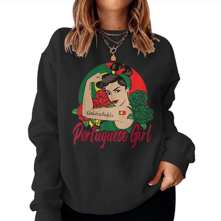 Portuguese Flag For Portuguese Girls Sweatshirt Frauen