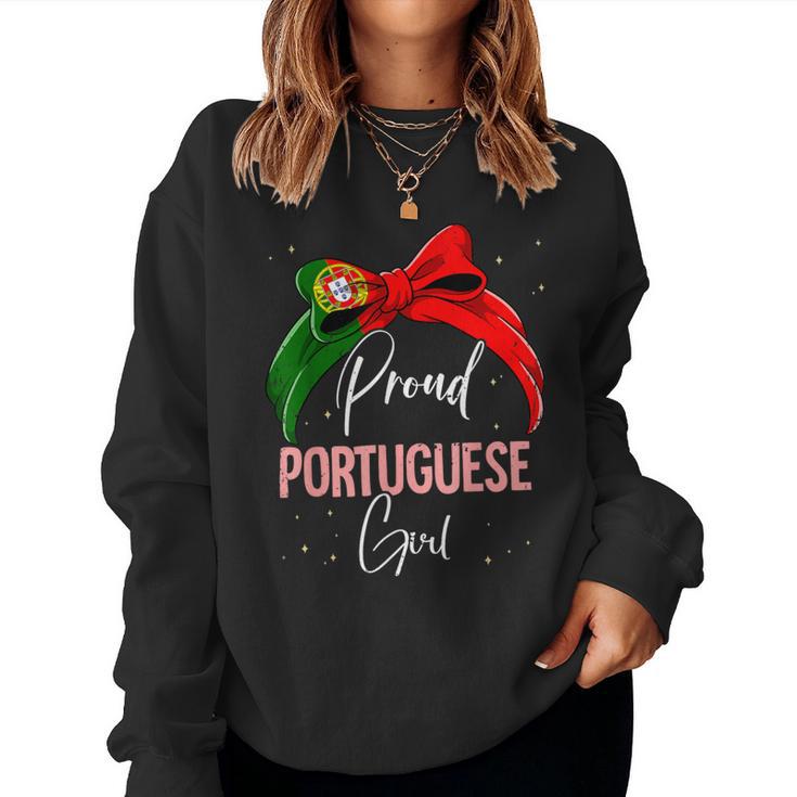 Proud Portuguese Girl Portugal Sweatshirt Frauen