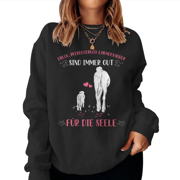 Reiter Horse Dog Dirt Sweatshirt Frauen