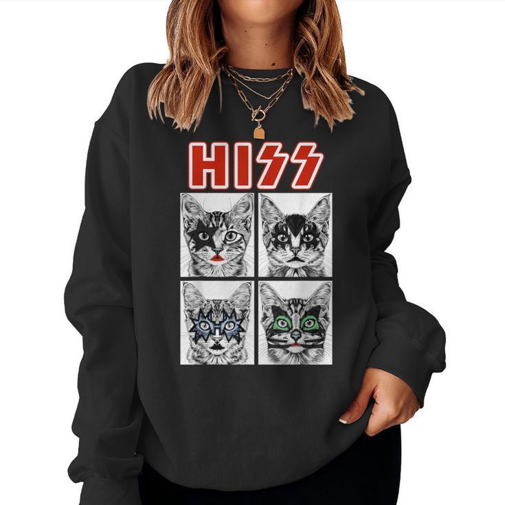 Retro Cat Rock Musik Konzertband Männer Kinder Frauen Lustige Katze Sweatshirt Frauen