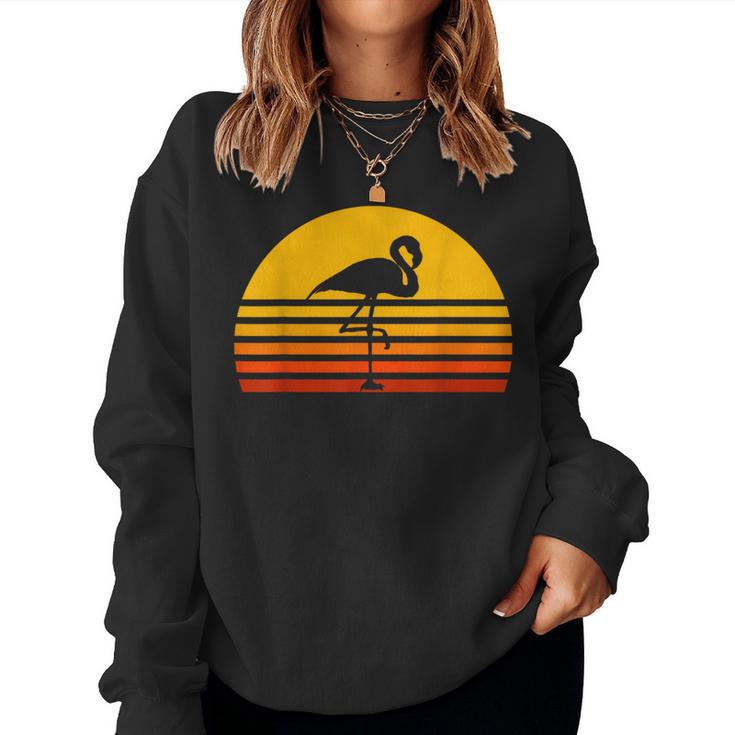 Retro Flamingointage Sunset Flamingo Sweatshirt Frauen