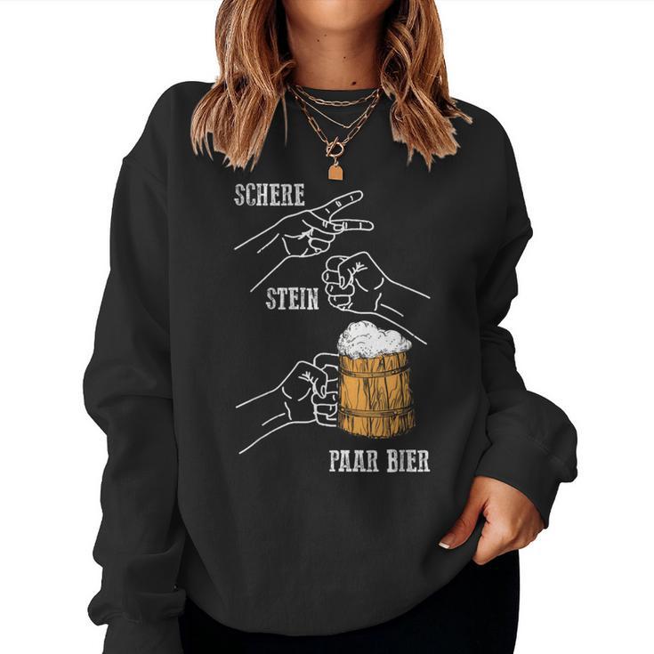 Schers Stone Pair Of Beer Beer Sauf Drink Saying Sweatshirt Frauen