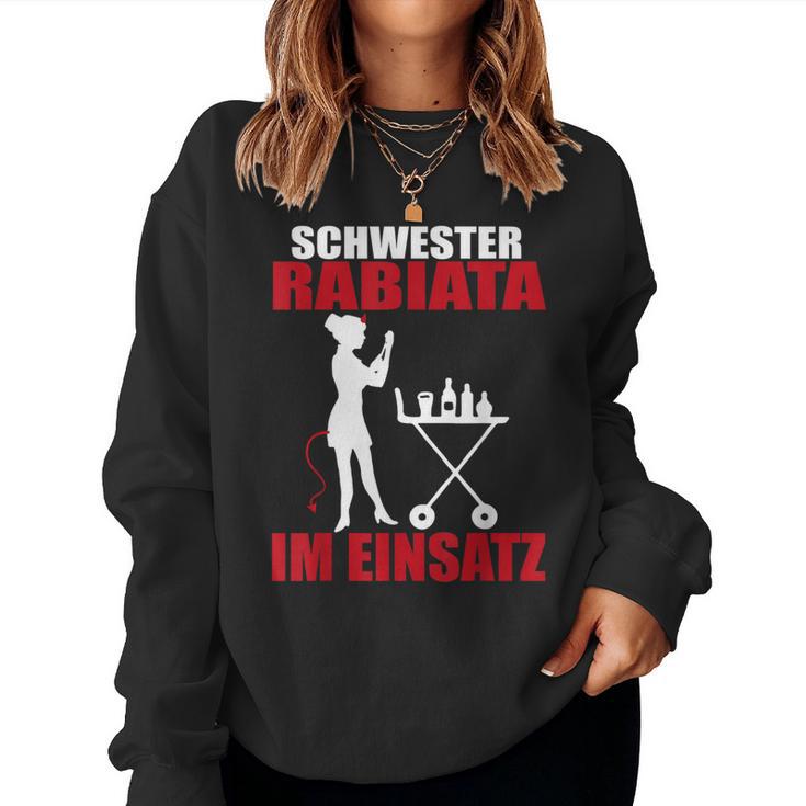 Sister Rabiata In Einatz Nurse Sweatshirt Frauen