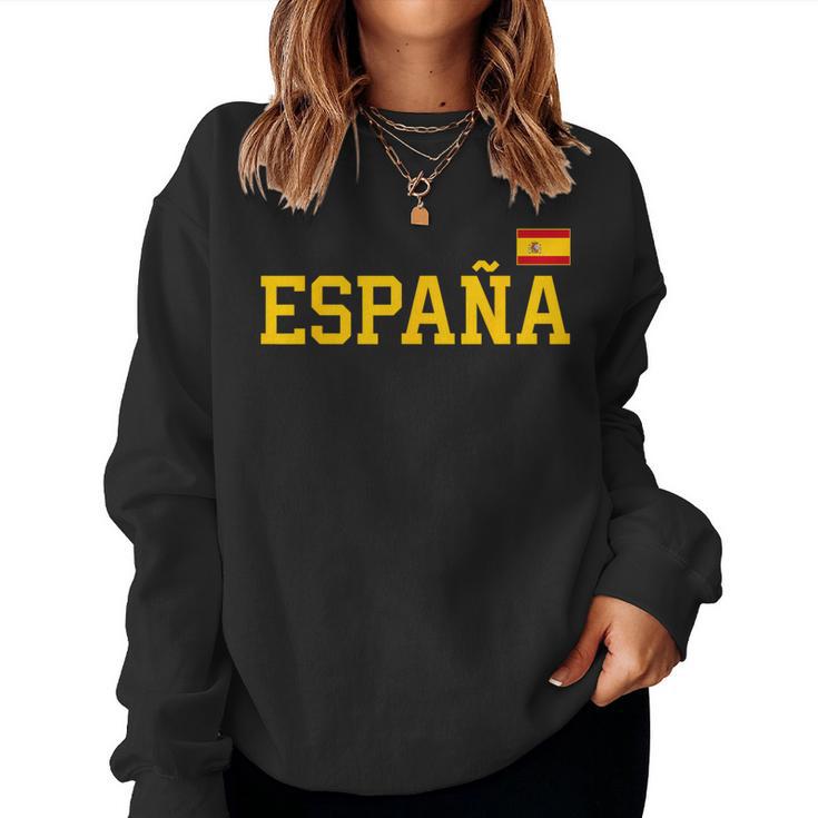 Spain For Children Spanish Flag Red España Blue Sweatshirt Frauen