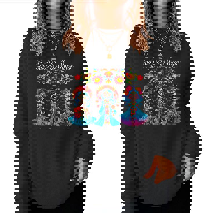 Sugar Skull Dia De Los Muertos Catrina Day Of The Dead Women Sweatshirt