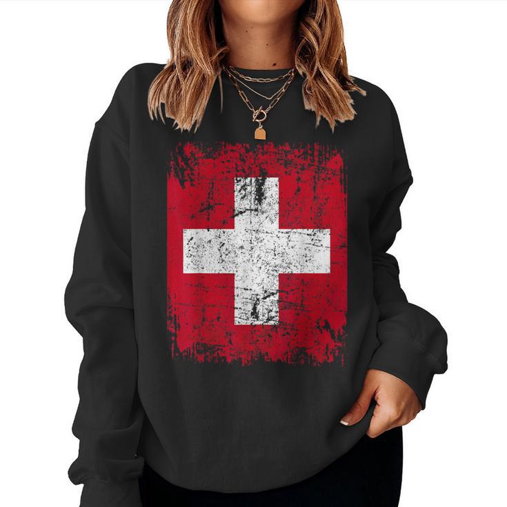 Swiss Flag Large Women's Children's Swiss Sweatshirt Frauen