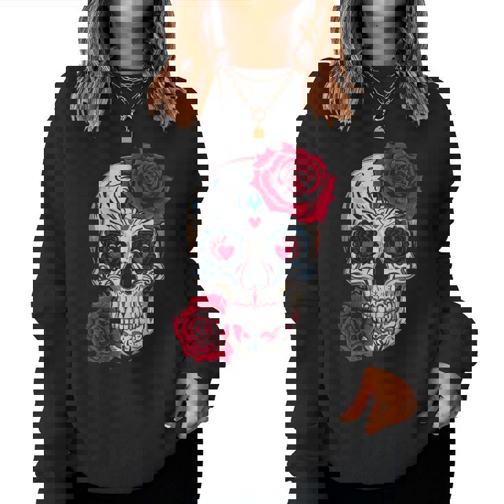 Tete De Mort Mexicaine I Dia De Los Muertos Sweat-shirt pour femme