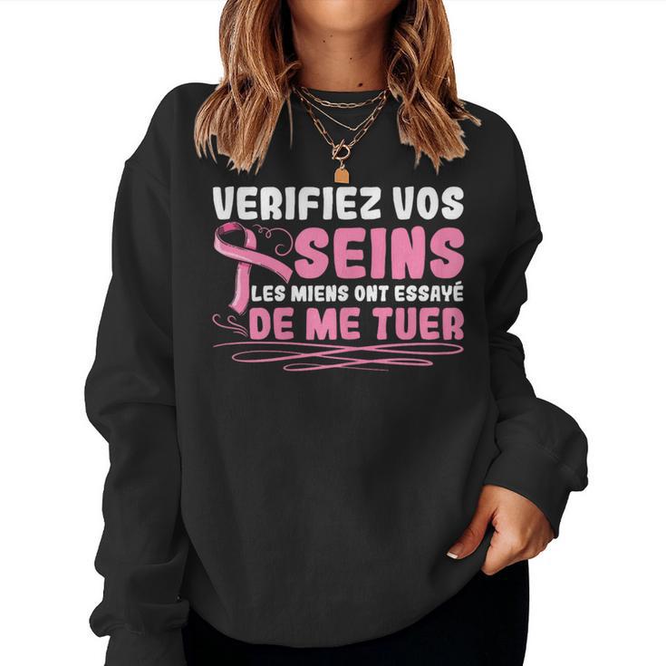 Sweat-shirt Féminin Sensibilisation Cancer Du Sein – Ruban Cœur Rose, Look Noël Tendance & Confortable