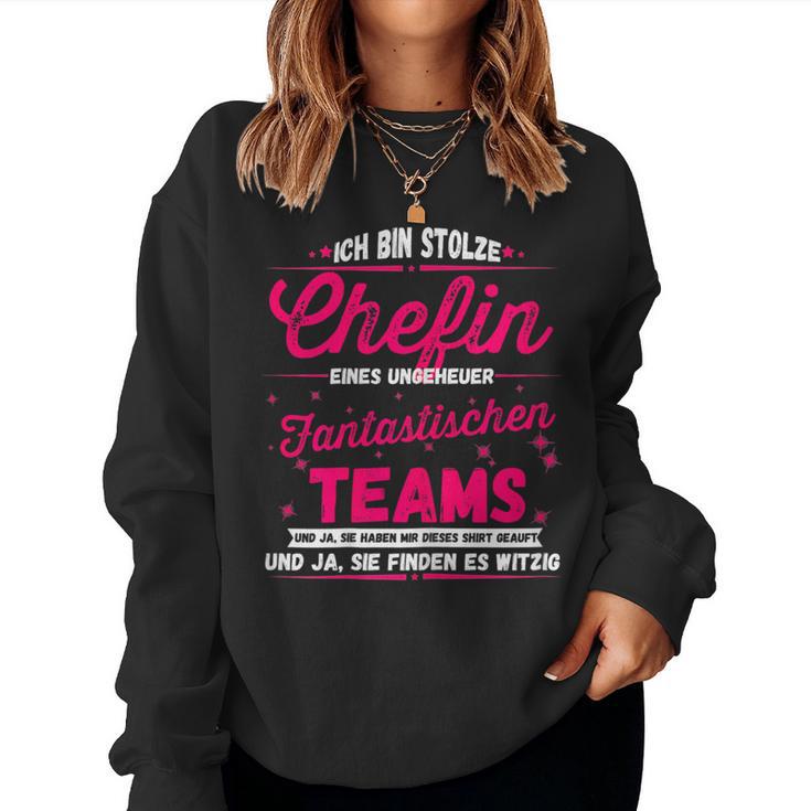 Women's Ich Bin Stolze Chefin Eines Unheuer Fantastische Teams Sweatshirt Frauen