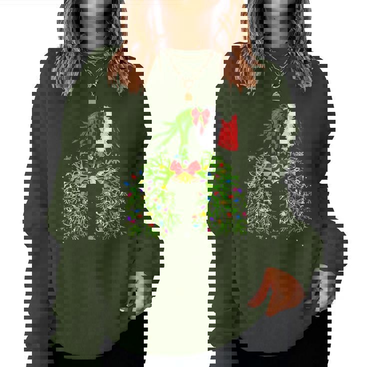 Christmas Nurse Respiratory Therapist Lung Nursing Women Sweatshirt