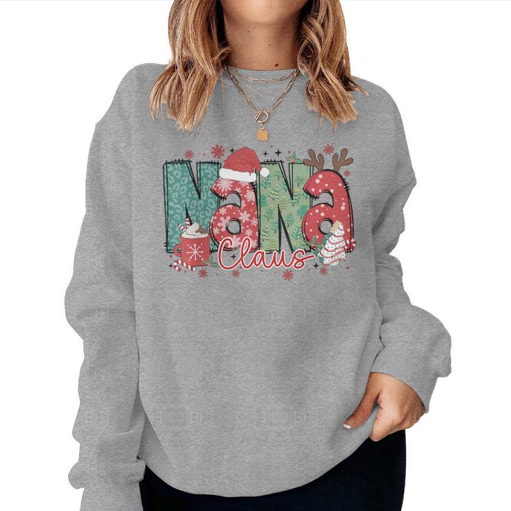 Nana Claus Christmas Pajama Santa Claus Family Matching Women Sweatshirt