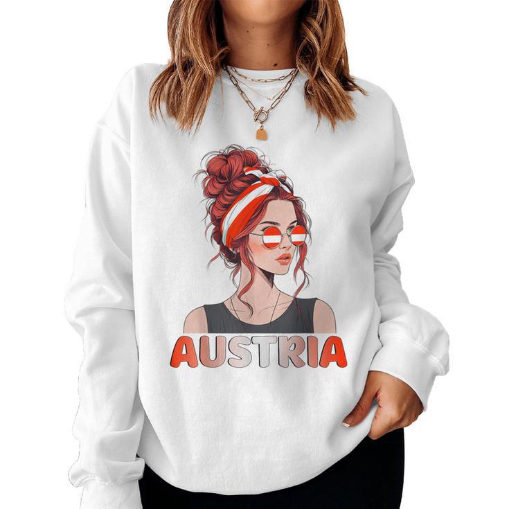 Austria Girl's Women's Flag Austria Jersey 2024 Sweatshirt Frauen