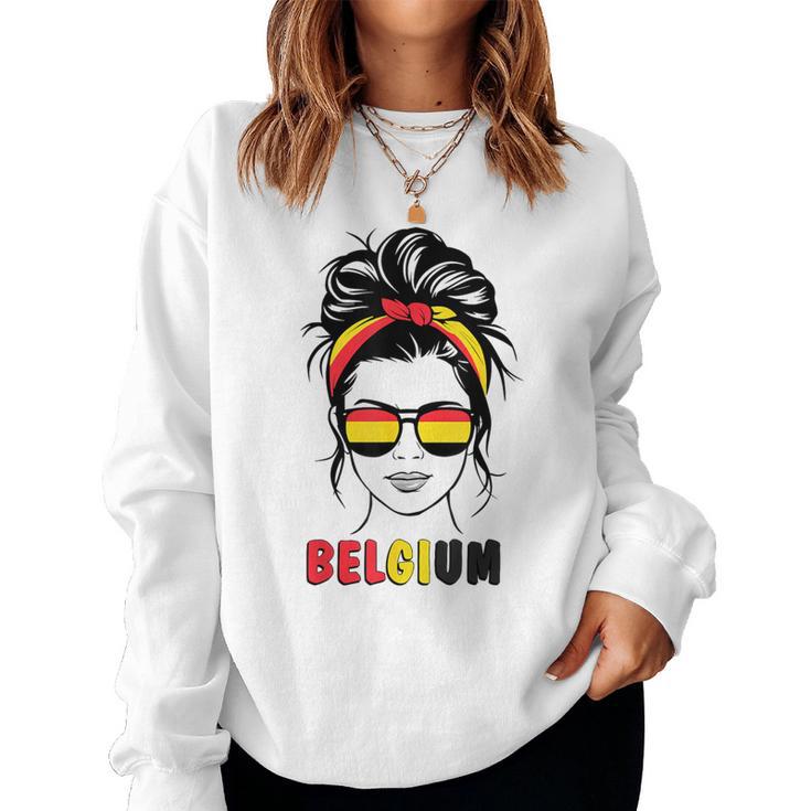 Belgium Girls' Belgium Flag Women's Sweatshirt Frauen