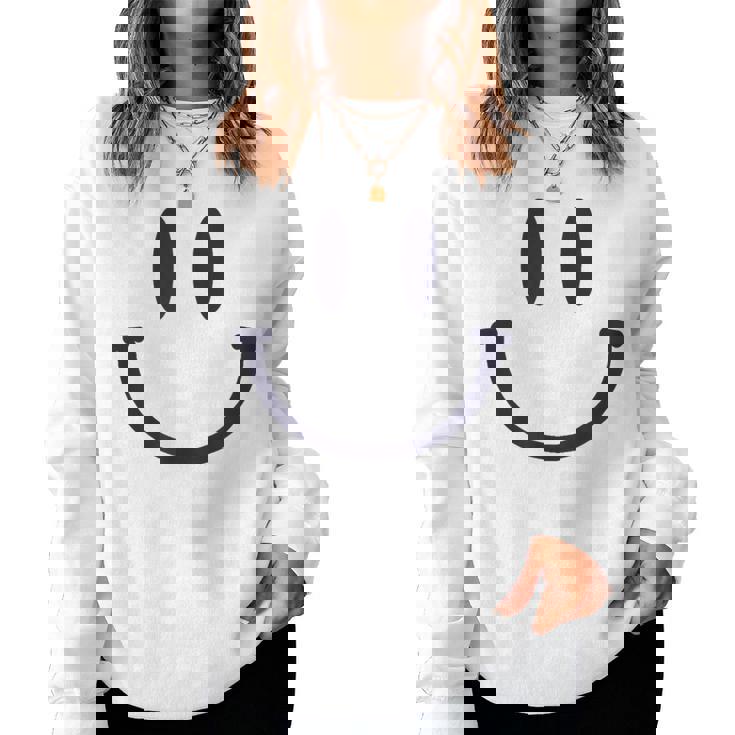 Cara Sonriente Emoticono Sonrisa Feliz Hombre Niños Sudadera Mujer