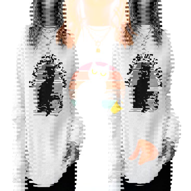 Chat Humour Fille Enfant Je Fais Ce Que Jeeux Sweat-shirt pour femme