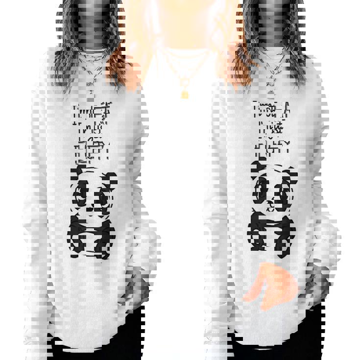 Con Texto En Inglés Im Not Fat Im Just Fluffy Panda Hombre Sudadera Mujer