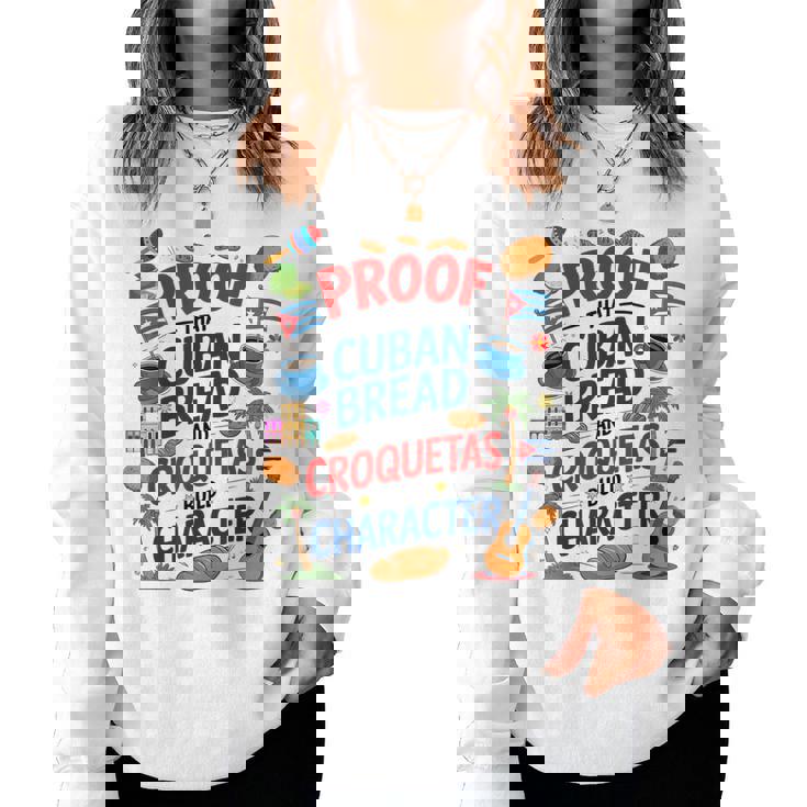 Cuban Flag Ideas For & Hispanic Cuban Croquetas Women Sweatshirt