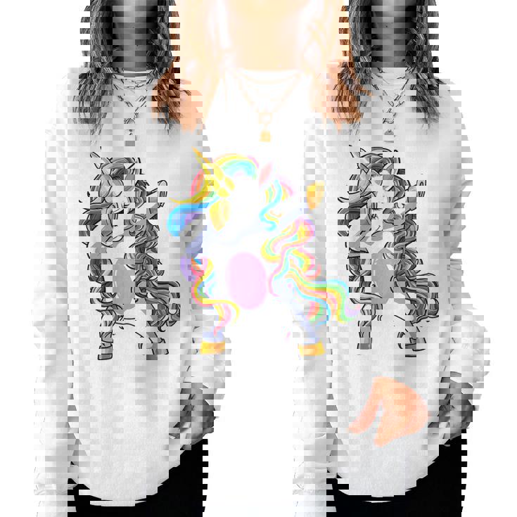 Dab Unicorn Camicia Ragazze Bambini Donne Dabbing Unicorni Women Sweatshirt