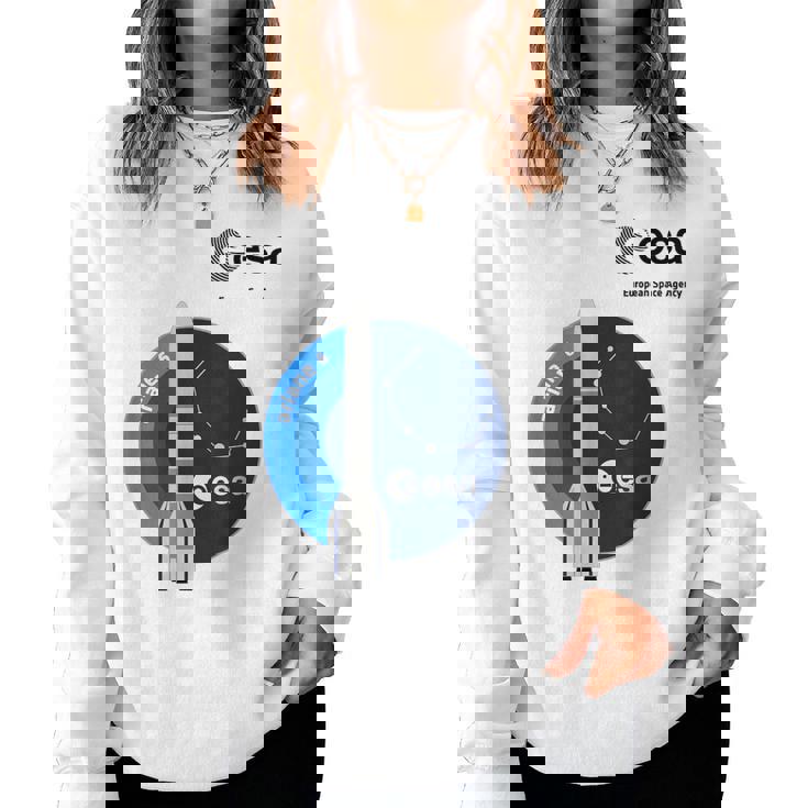 Esa European Space Agency Missione Ariane 6 Razzo Patch Women Sweatshirt