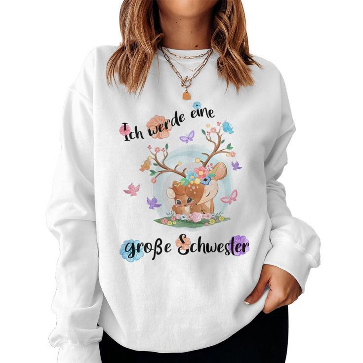 German Ich Werde Große Schwester 2023 S Sweatshirt Frauen