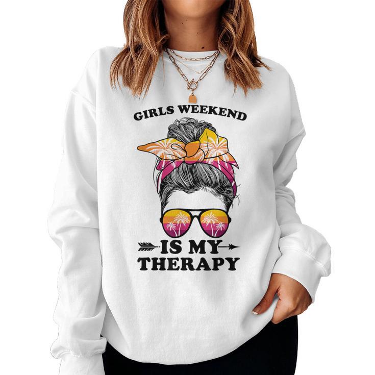 Girlswochenende Ist Meine Therapie Summer Holiday Sweatshirt Frauen